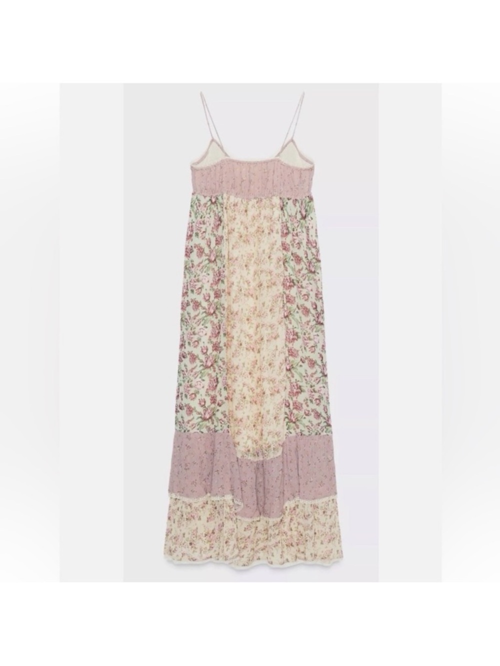 ZARA PATCHWORK FLORAL DRESS - Picture 12 of 13
